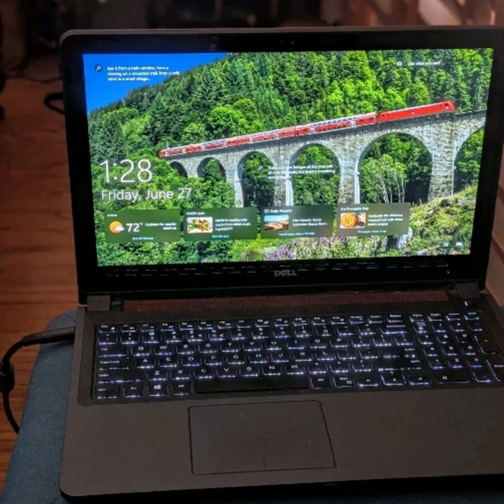 Dell Gray Laptop with Illuminated Keyboard